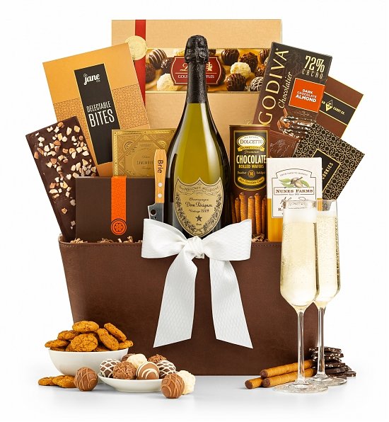 Dom Perignon Regal Champagne Gift Basket